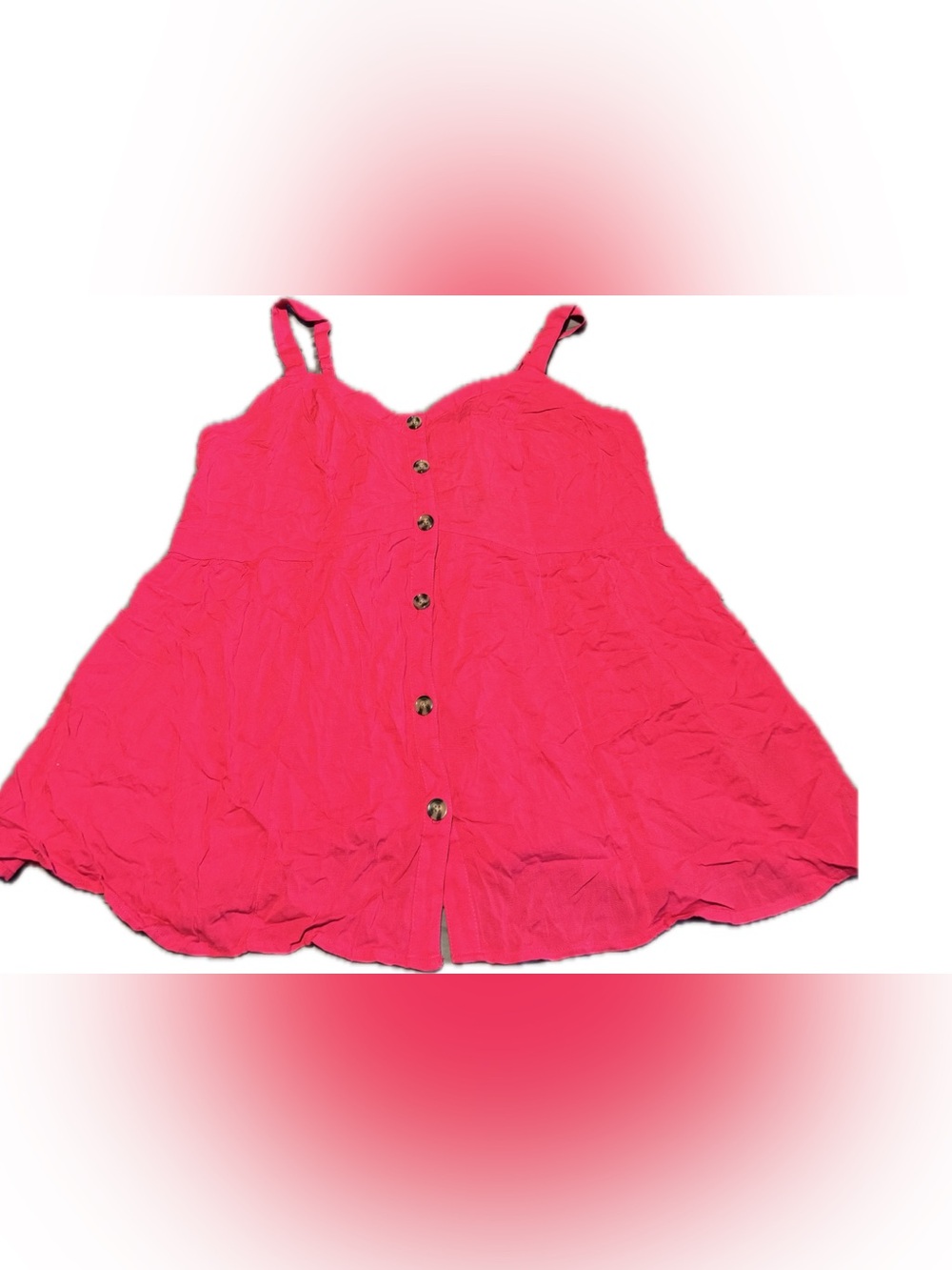 torrid Hot Pink Button-Front Flared Tank